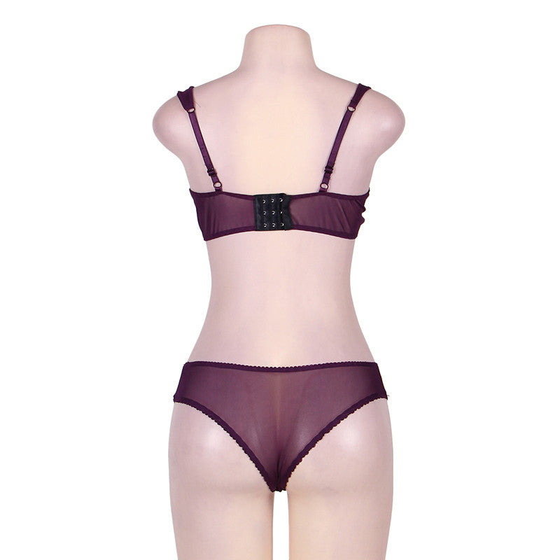Ensemble de soutien-gorge sexy à trois points pour femme