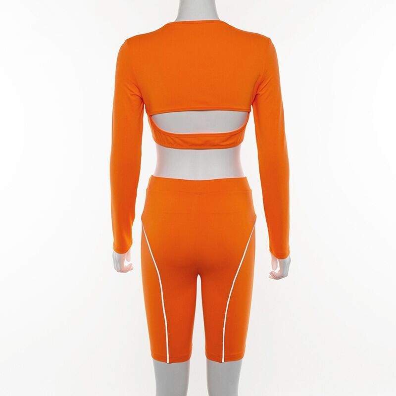 Ensemble d'épissure réfléchissant creux sexy pour femmes, printemps chaud, dans l'ue