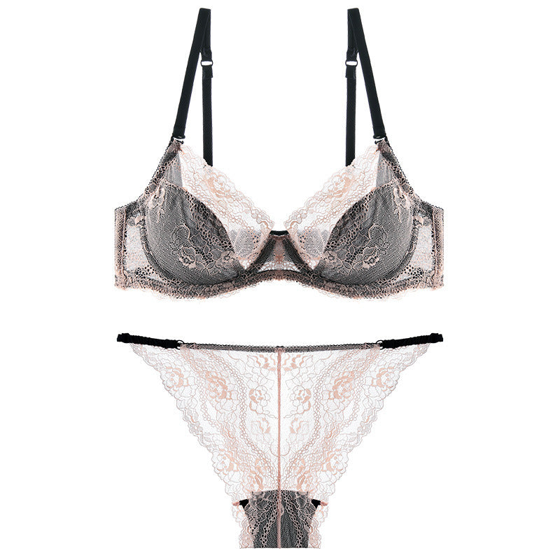 Ensemble de soutien-gorge slim sexy transparent français