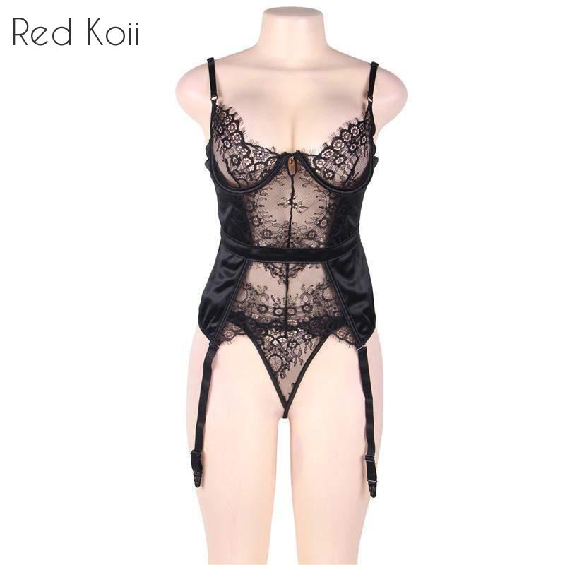 Transparente Dessous Sexy Hot Lencería de encaje sexy