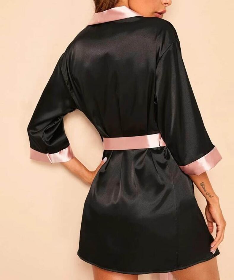 Women's Home Plus Size Pajamas Bathrobe Set