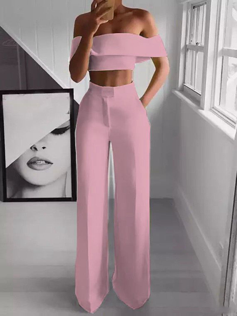 Ensemble deux pièces haut et pantalon sexy pour femme