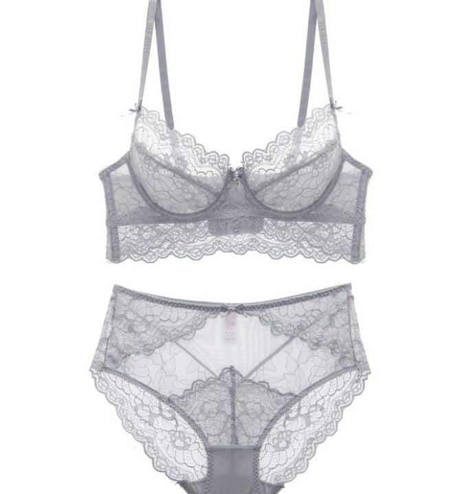 Ensemble de soutien-gorge ultra-mince de sous-vêtements sexy Deep V