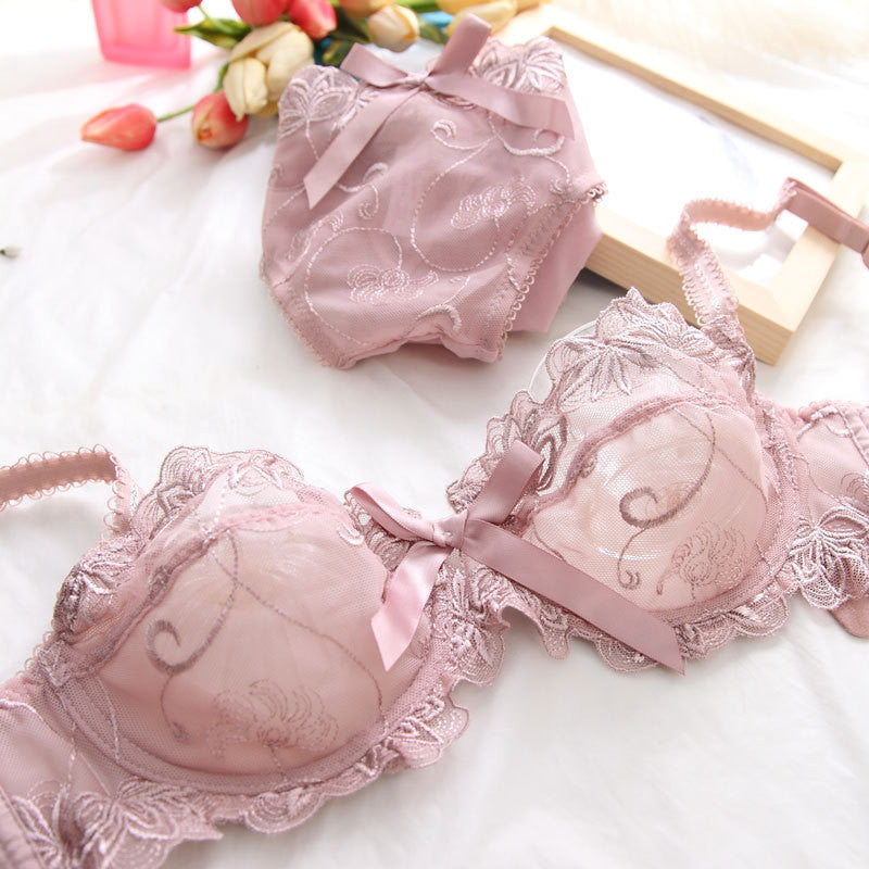 Ensemble soutien-gorge sexy transparent ultra fin