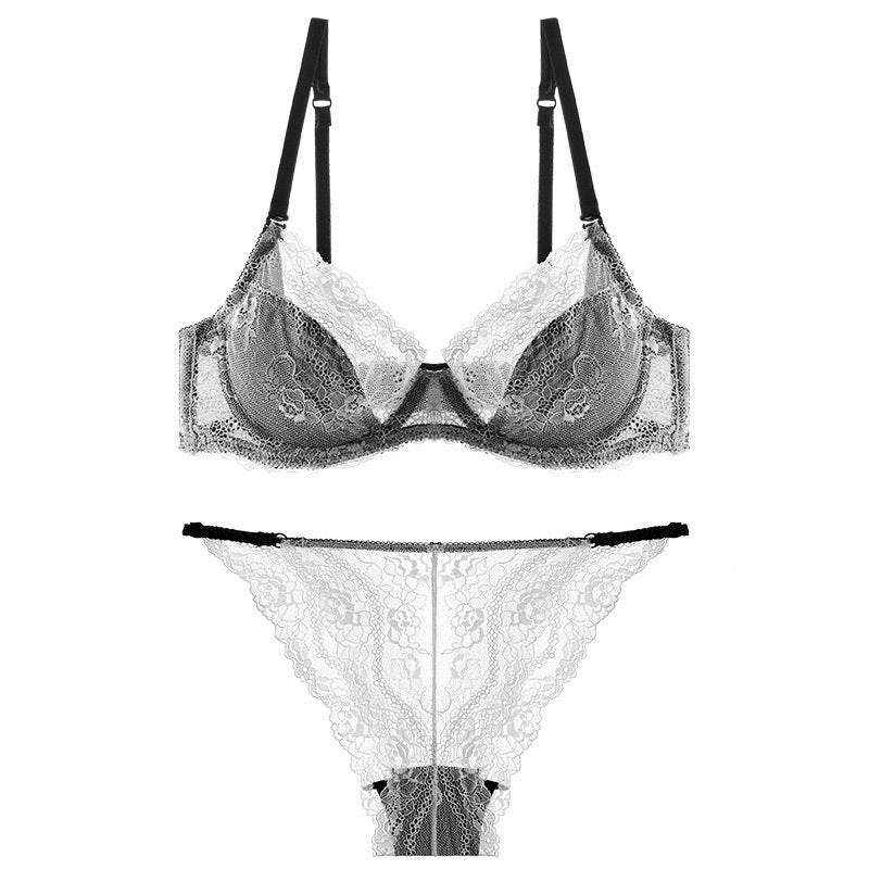 Ensemble de soutien-gorge slim sexy transparent français