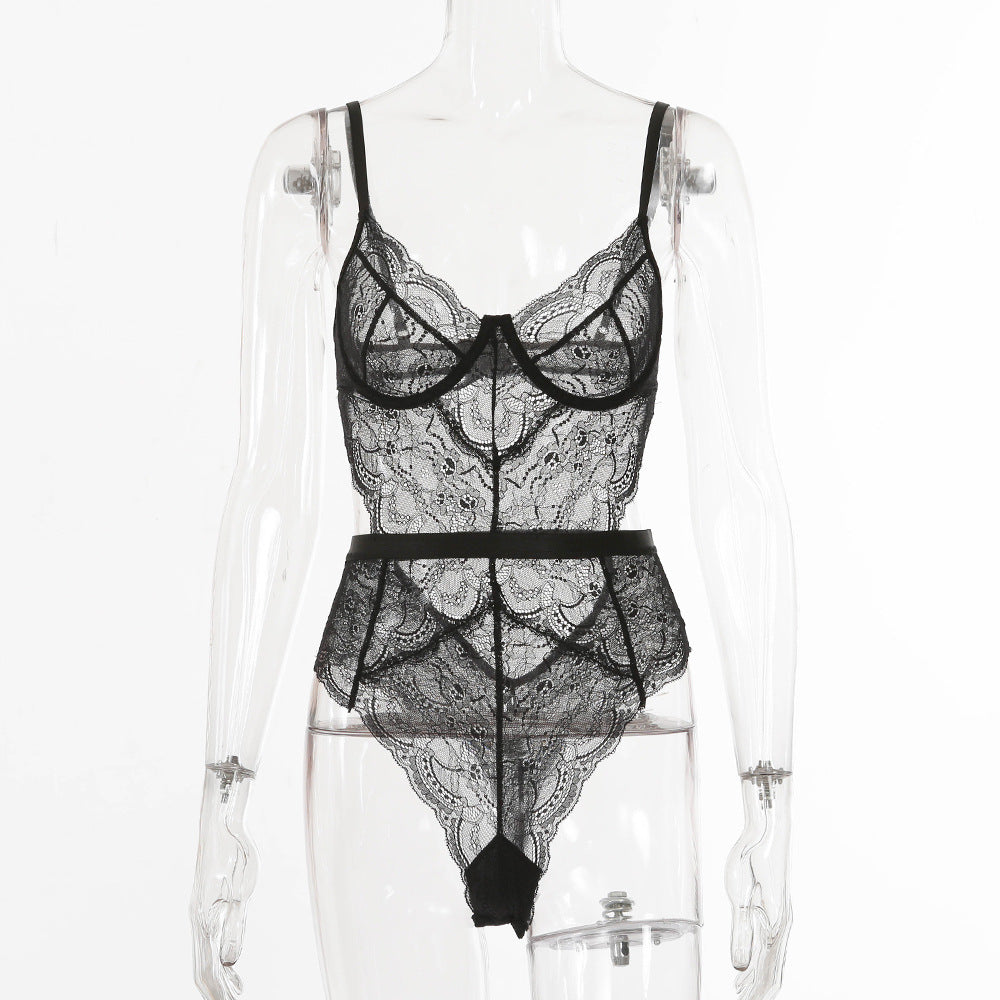 Summer Lace Sexy Slim Waist Jumpsuit Women Spot