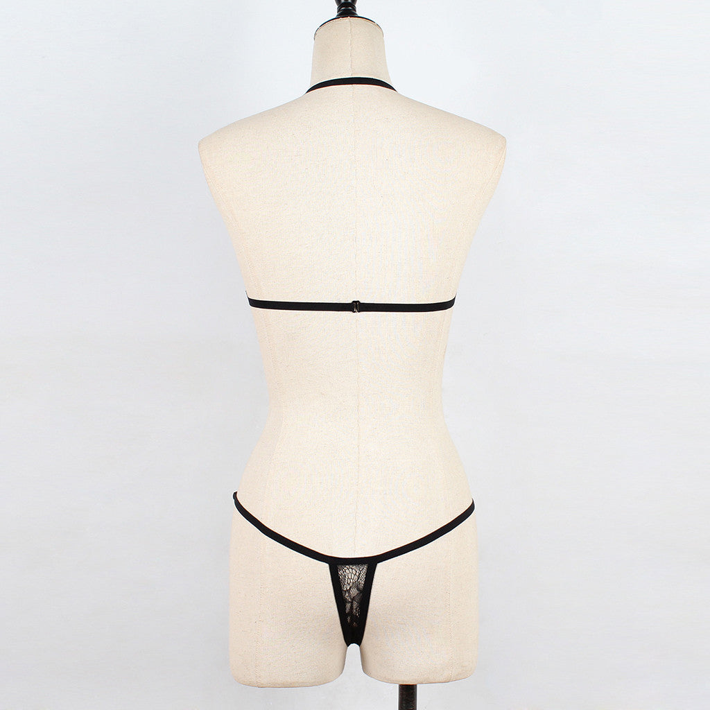 Ensemble de sous-vêtements creux sexy pour filles