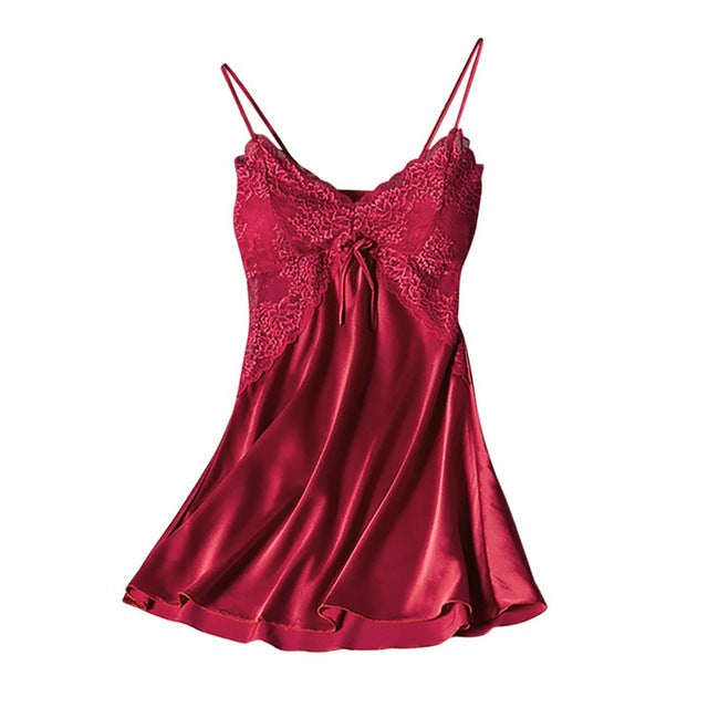 Pyjama femme pyjama Sexy Lingerie Satin pyjama dentelle nuit