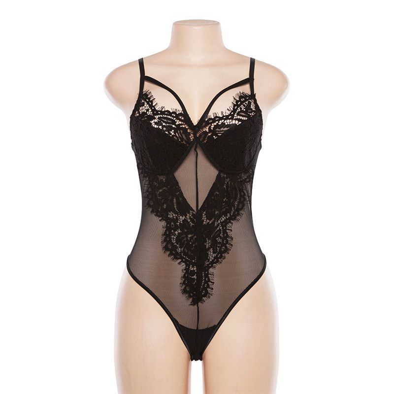 Women Clothing Sexy Lace Stitching Women Jumpsuit Christmas