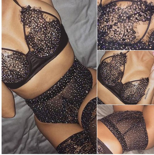 Fil de sérigraphie bourgeon à vente rapide, couture, perçage à chaud, sous-vêtements sexy, ensemble de bikini, ensemble deux pièces en Europe et aux états-unis