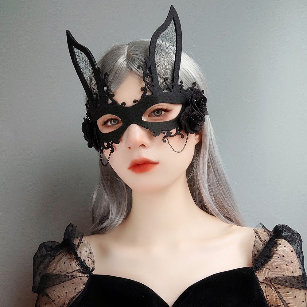 Easter Bunny Mask Sexy Nightclub Bunny Halloween Bar KTV Atmosphere Group Props
