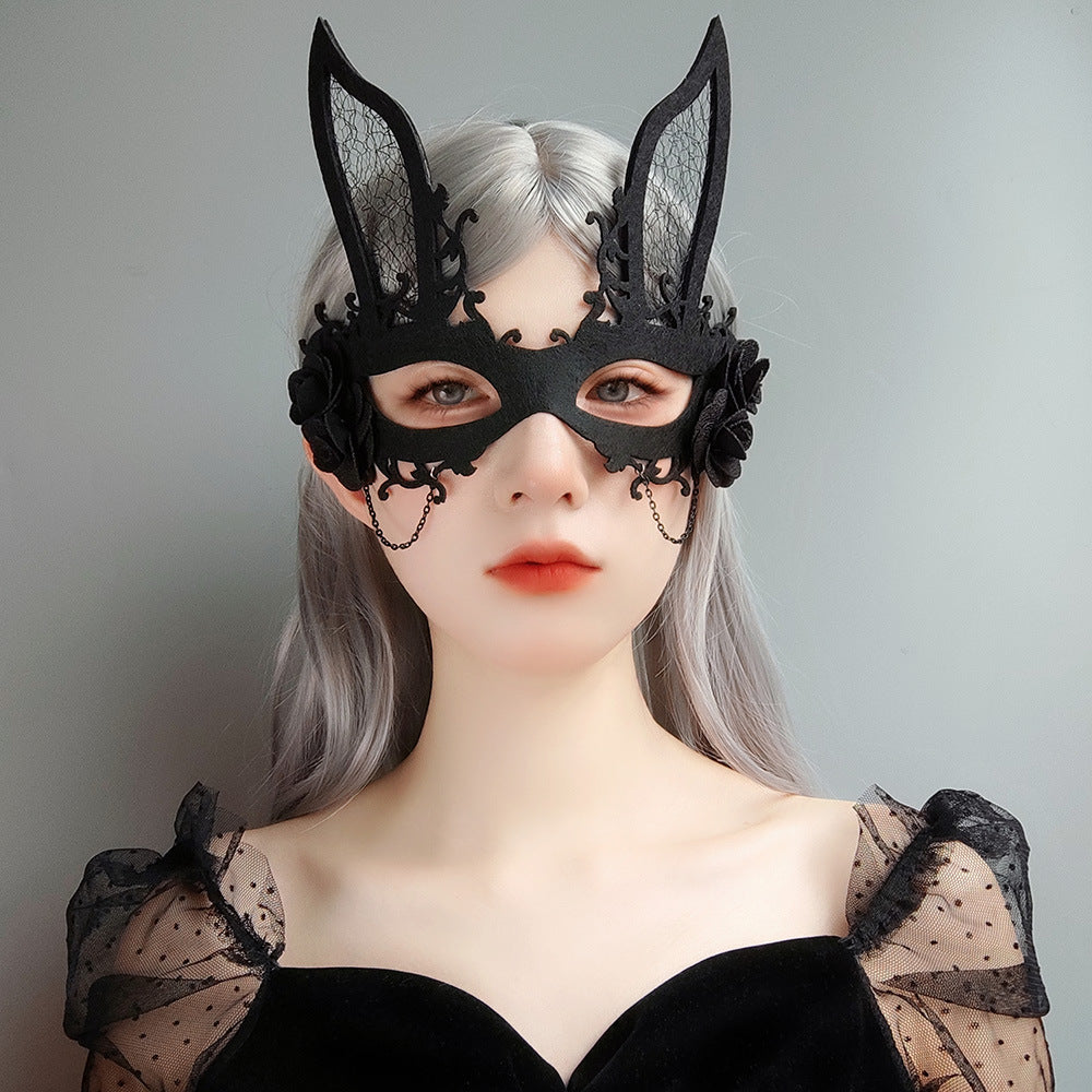 Easter Bunny Mask Sexy Nightclub Bunny Halloween Bar KTV Atmosphere Group Props