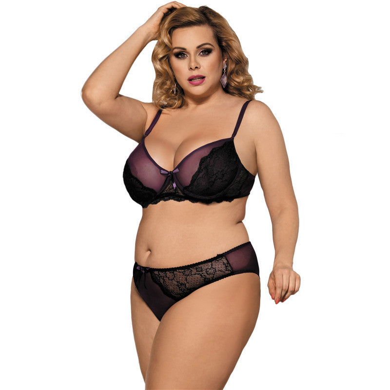 Ensemble de soutien-gorge sexy à trois points pour femme
