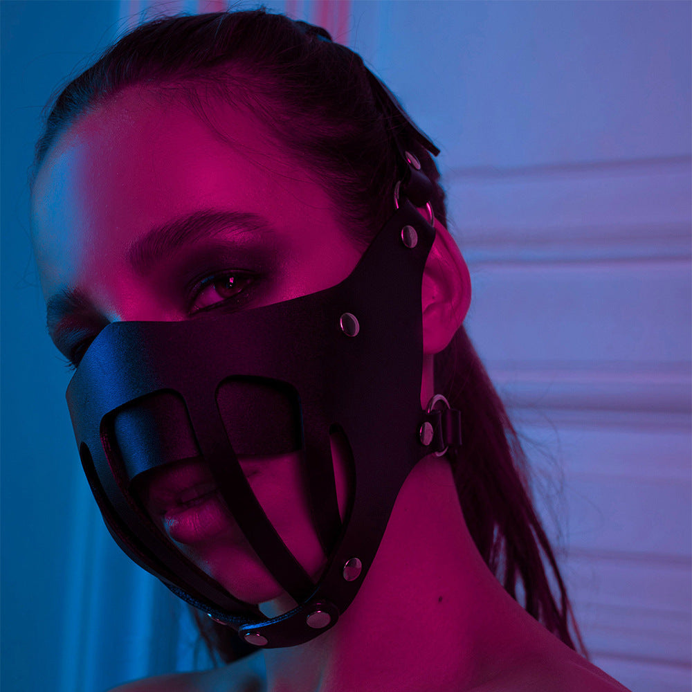 Fashion Simple Couple Masks Women's Leather