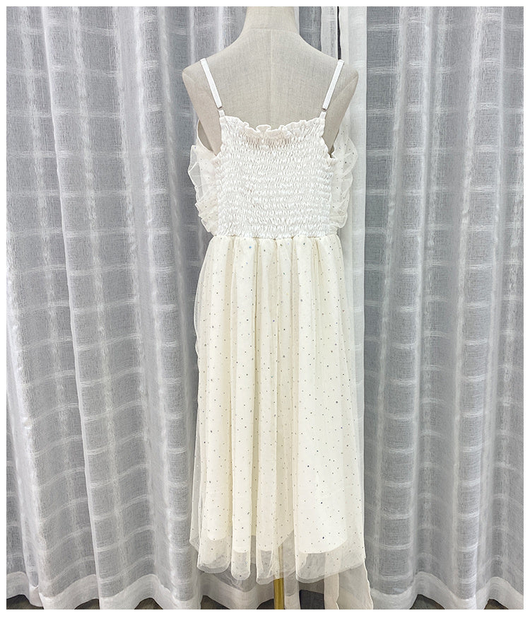 Summer Dress Net Red Sexy Lace Cardigan Fairy Wind Net Yarn Suspender Skirt Two-piece Set