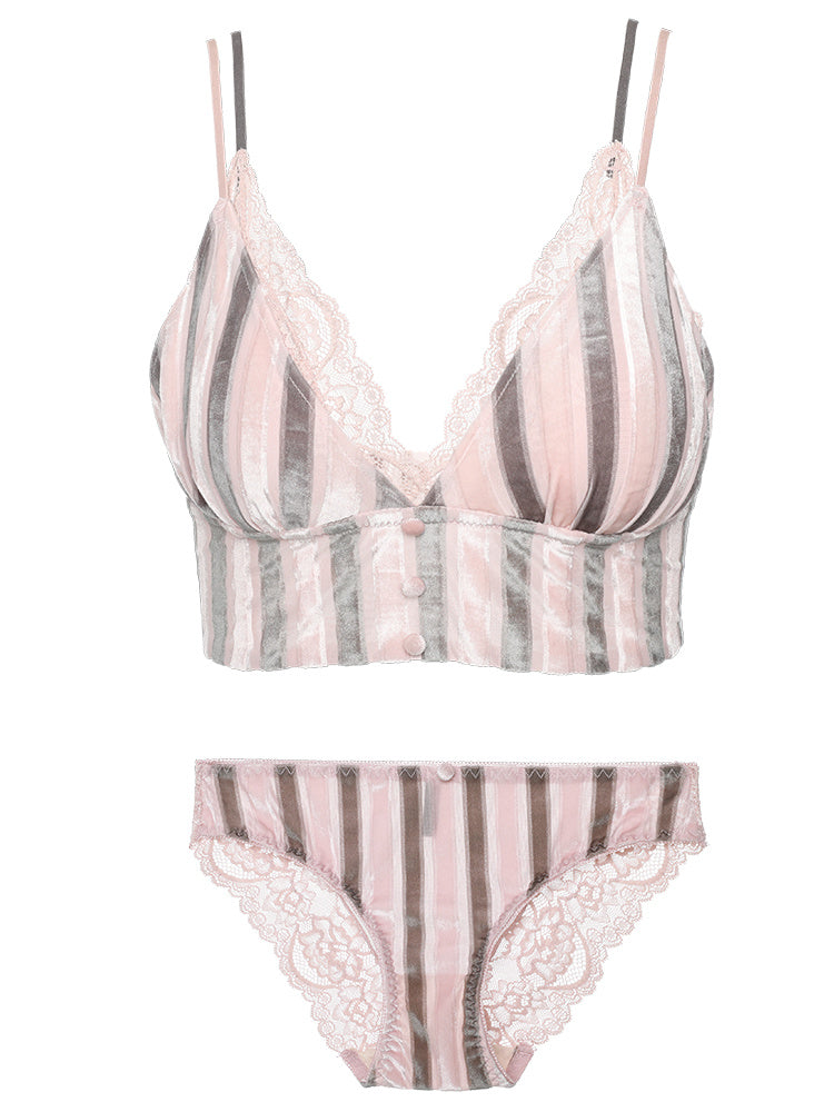 Ensemble de soutien-gorge sexy, sous-vêtements à bonnets triangle français