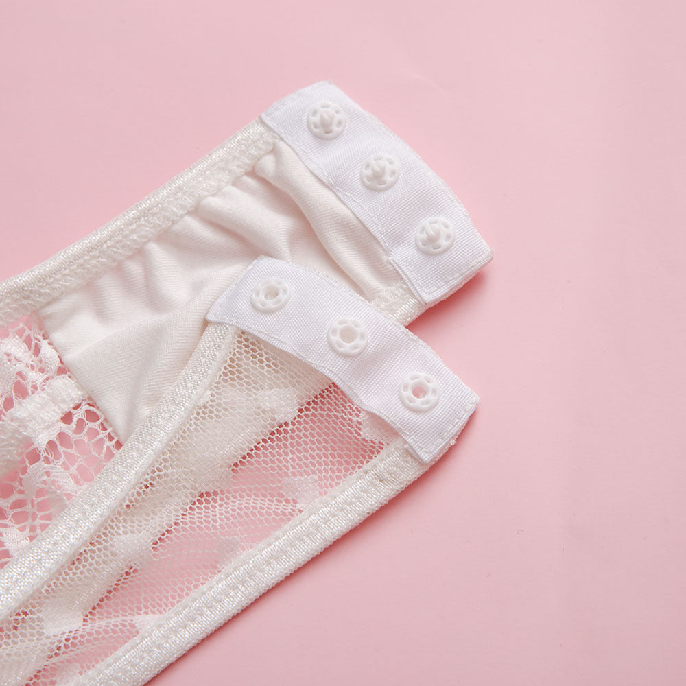 Lingerie sexy sexy avec combinaison en dentelle avec anneau en acier