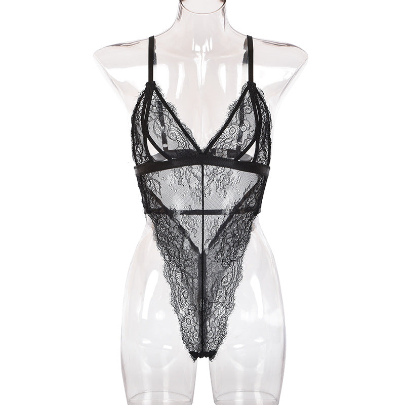 Body camisole noir dos nu pour femme