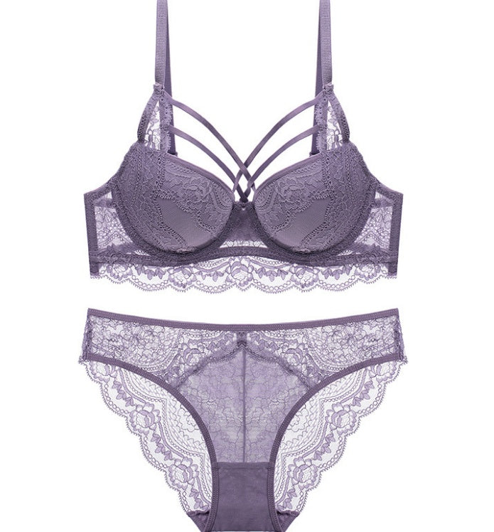 Ensemble de sous-vêtements en coton épais, soutien-gorge Push Up, Sexy