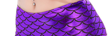 Gold Holographic Mermaid Scale Pattern Hot Pants