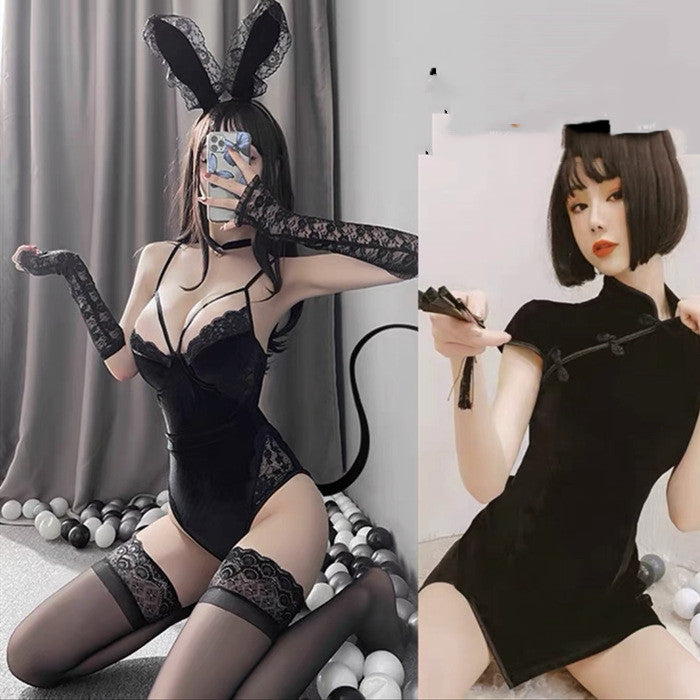 Sexy Bunny Cos Uniform Suit Crotch Free To Take Off