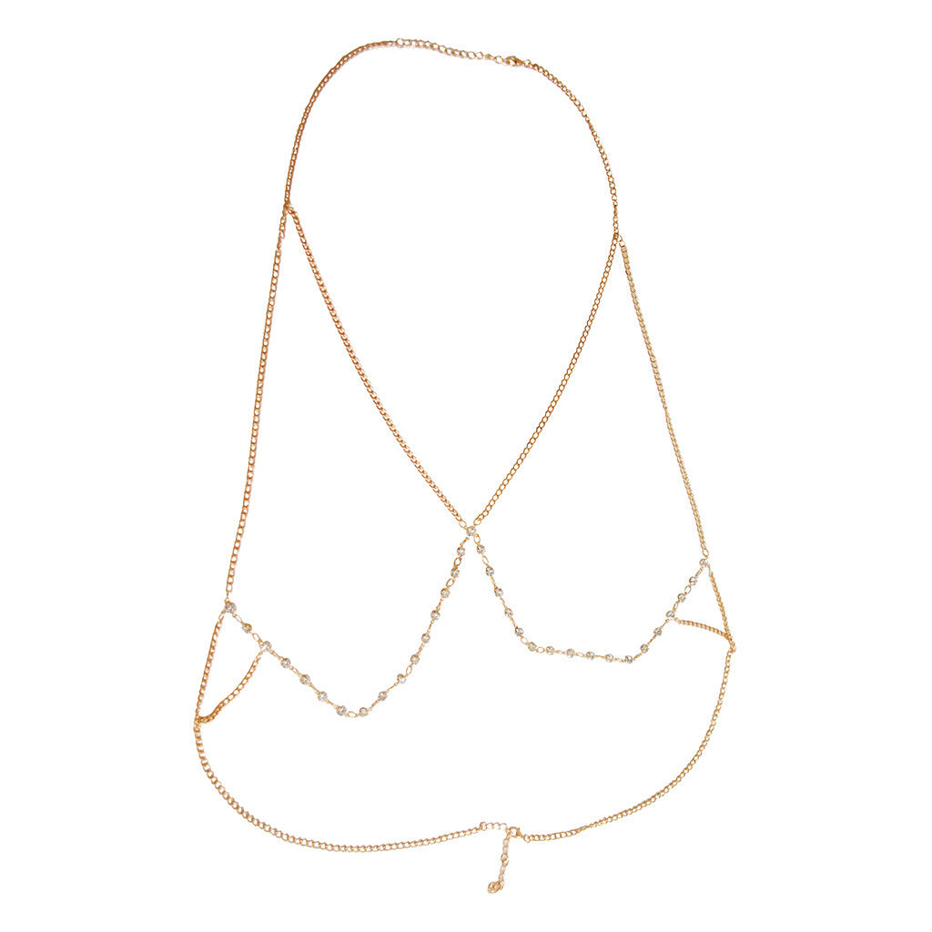 Ensemble de collier de corps de collier de soutien-gorge de bikini sexy