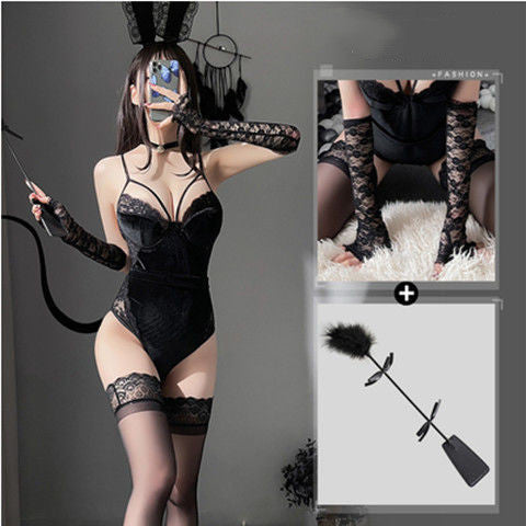 Sexy Bunny Cos Uniform Suit Crotch Free To Take Off