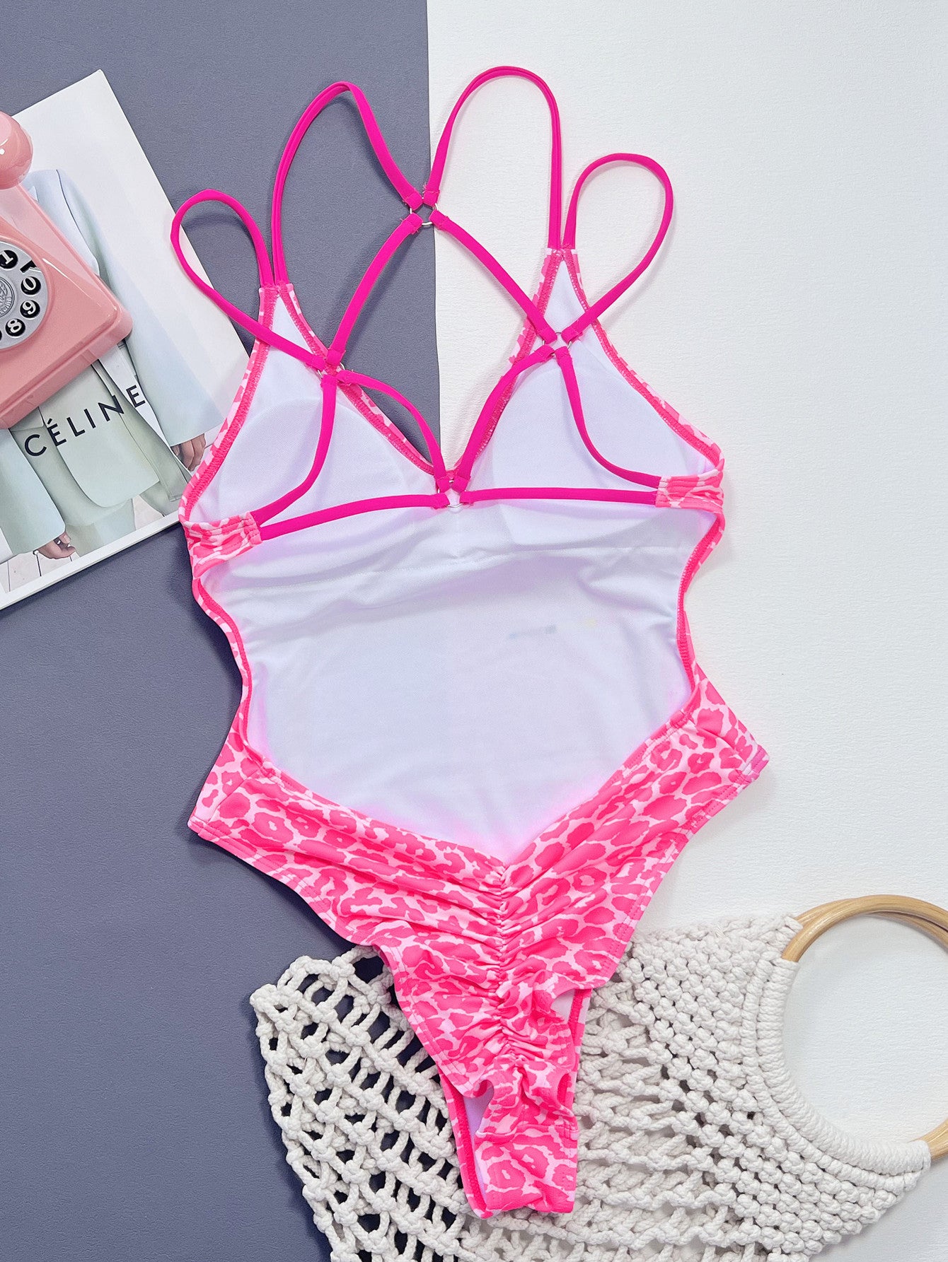 European And American Sexy Leopard Print Swimsuit Suit