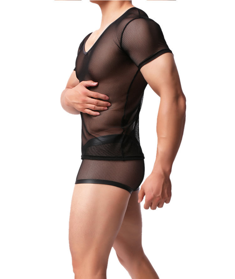 Fashion Men's Messy T Shirts Performance Dance Costumes