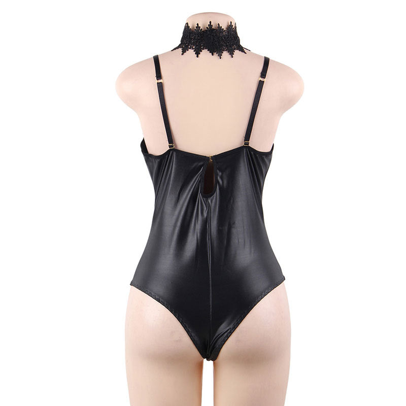 Body sexy en simili cuir