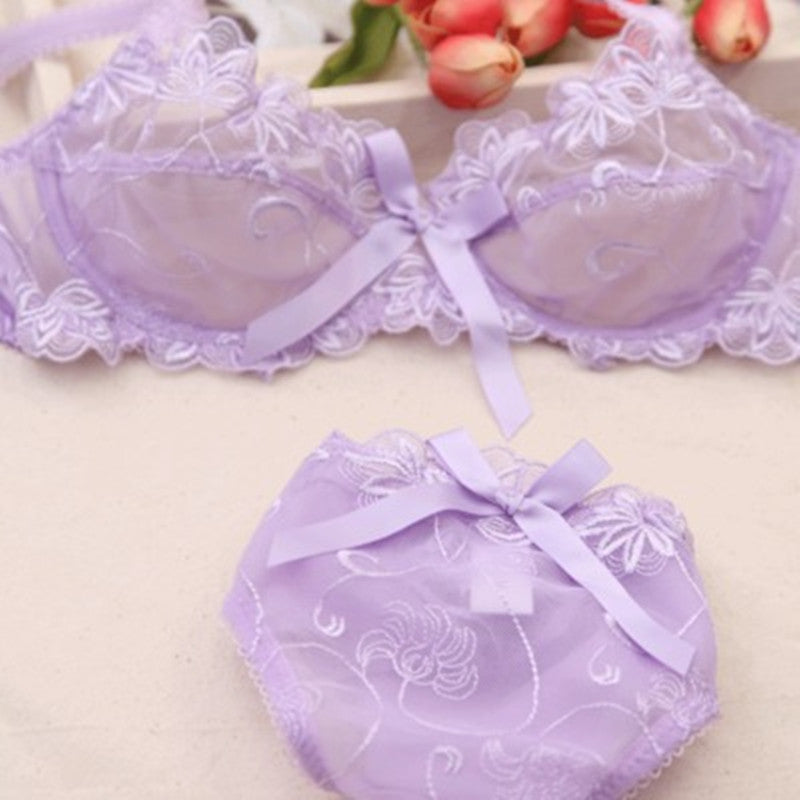 Ensemble soutien-gorge sexy transparent ultra fin
