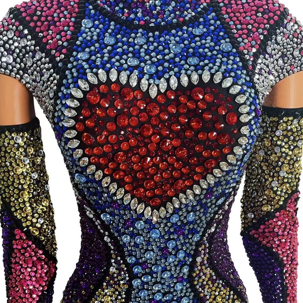 Sexy Rhinestone Women's Flash Dress