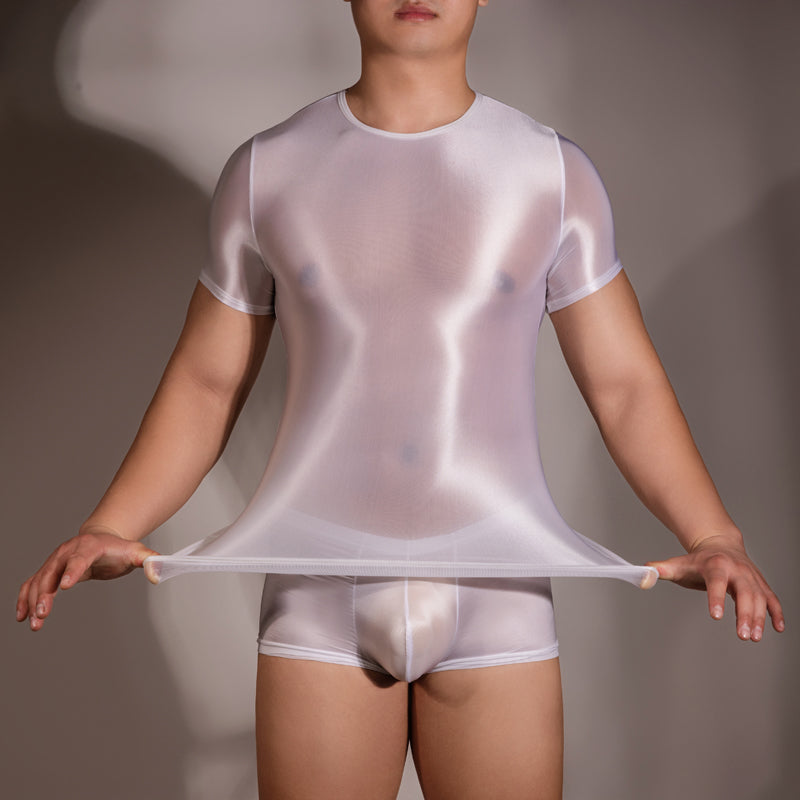 Men's Tight Super Elastic Vest Short Sleeve