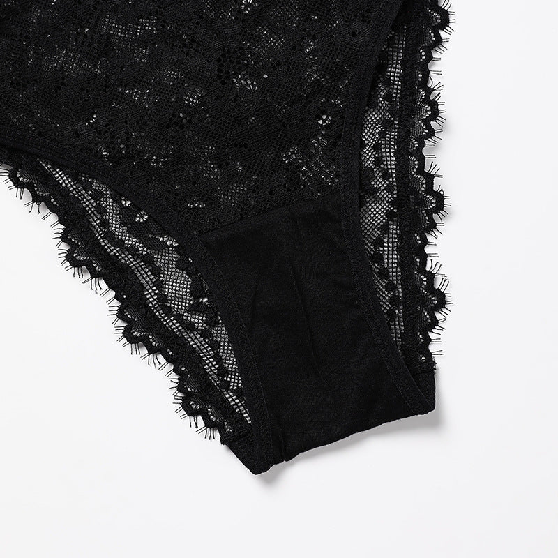 Lace See-through Women's Plus Size Cotton Crotch Underwear