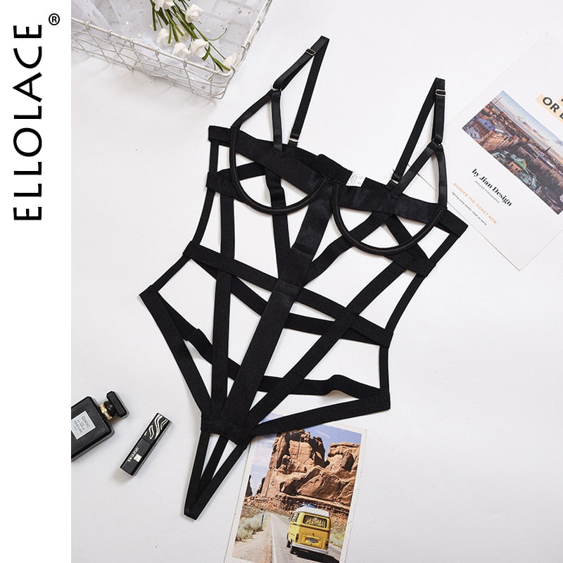Body de lingerie sexy croisé, artisanat compliqué européen et américain