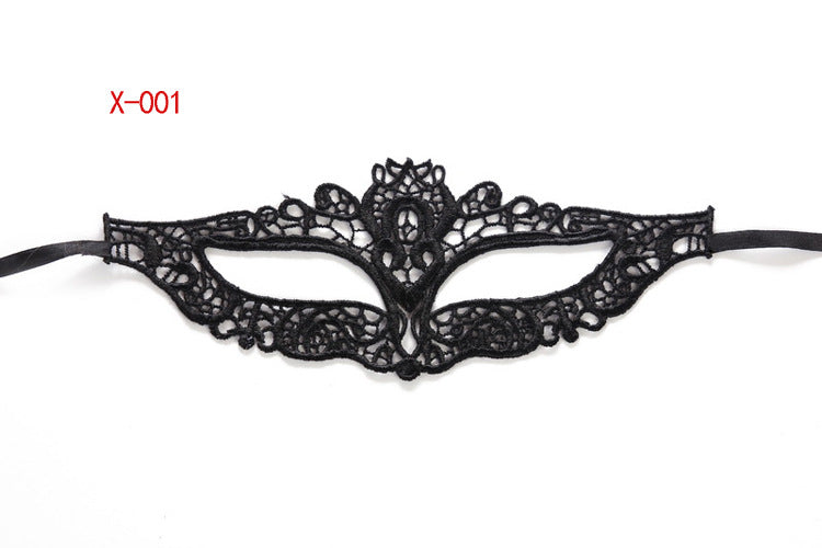Series black lace mask