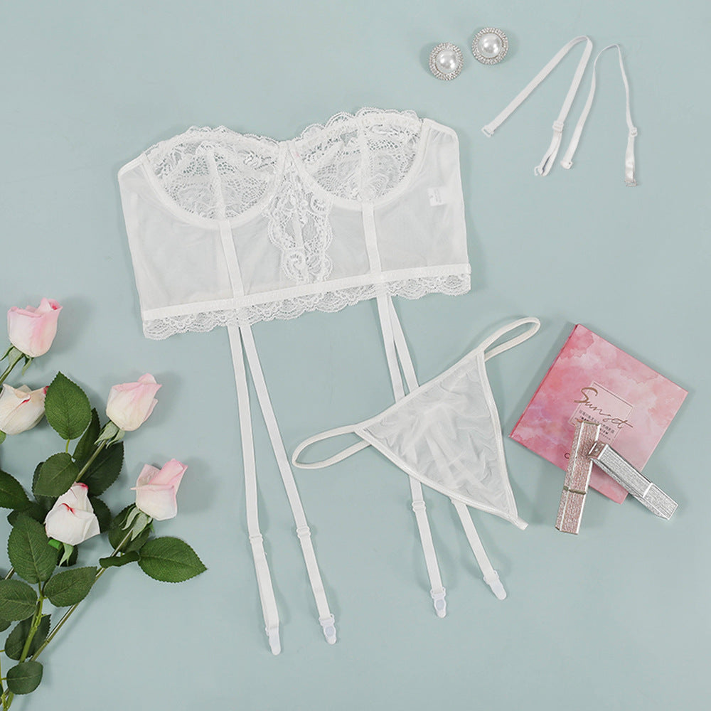 Costume de lingerie sexy en dentelle européenne et américaine pour femmes