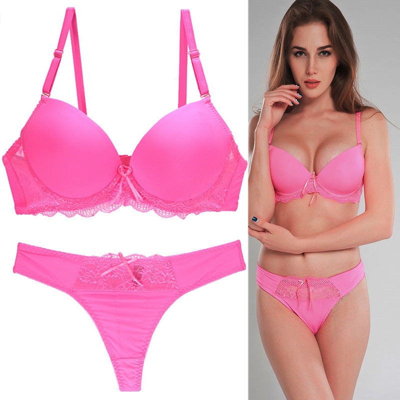 Conjunto de sujetador de encaje Conjunto de ropa interior de talla grande para mujer