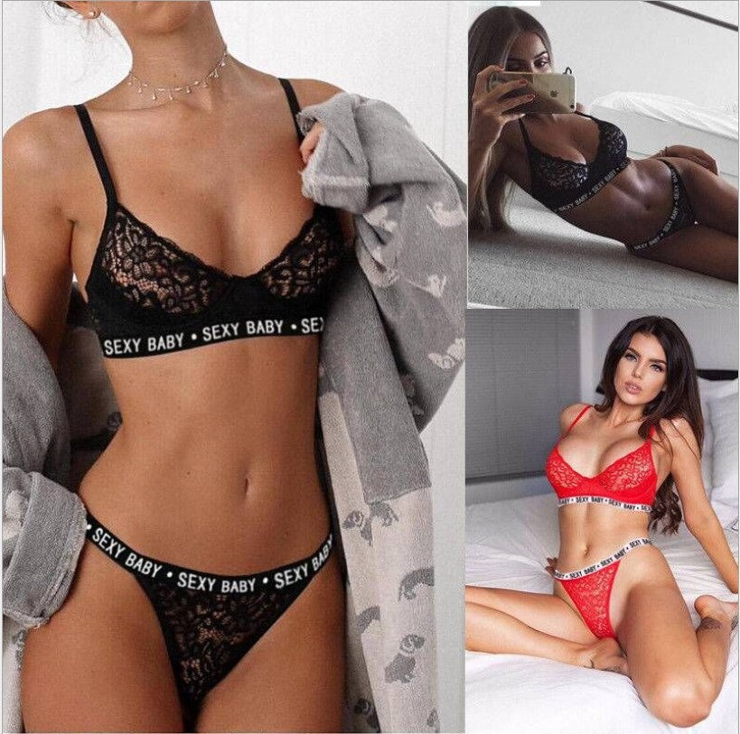 Lencería sexy de encaje con vendaje de encaje