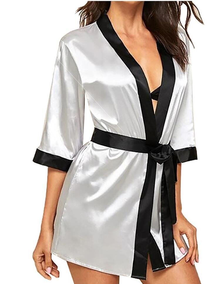 Women's Home Plus Size Pajamas Bathrobe Set