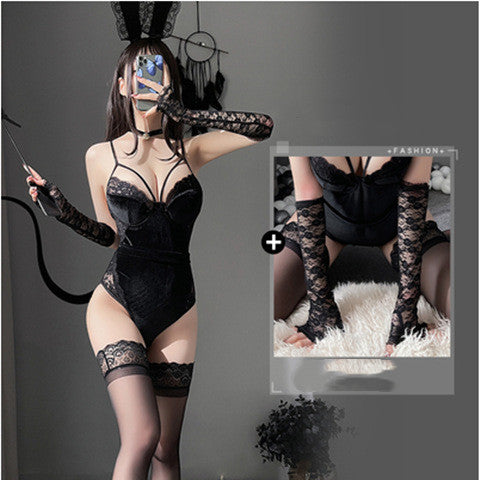 Sexy Bunny Cos Uniform Suit Crotch Free To Take Off