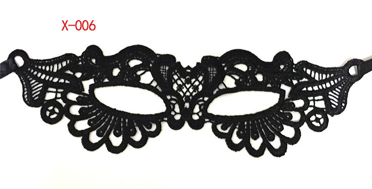 Series black lace mask