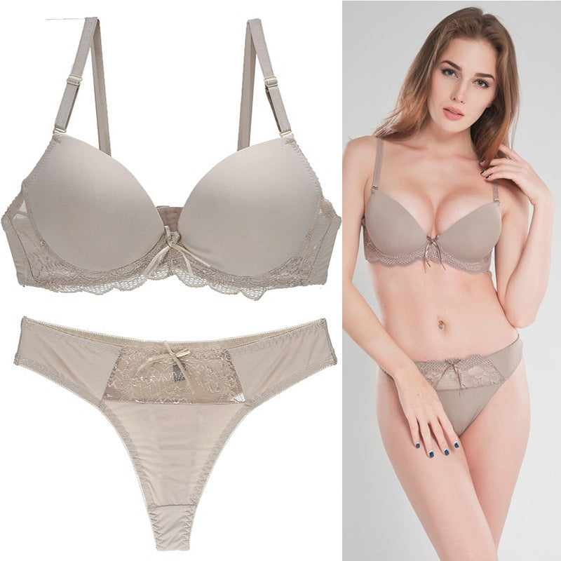 Conjunto de sujetador de encaje Conjunto de ropa interior de talla grande para mujer
