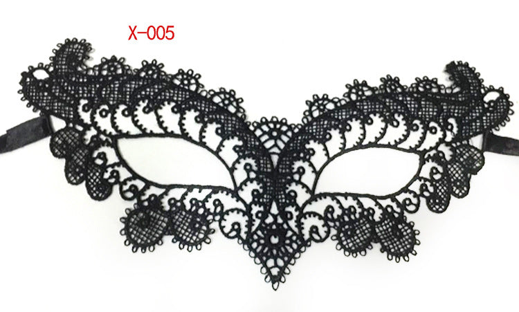 Series black lace mask