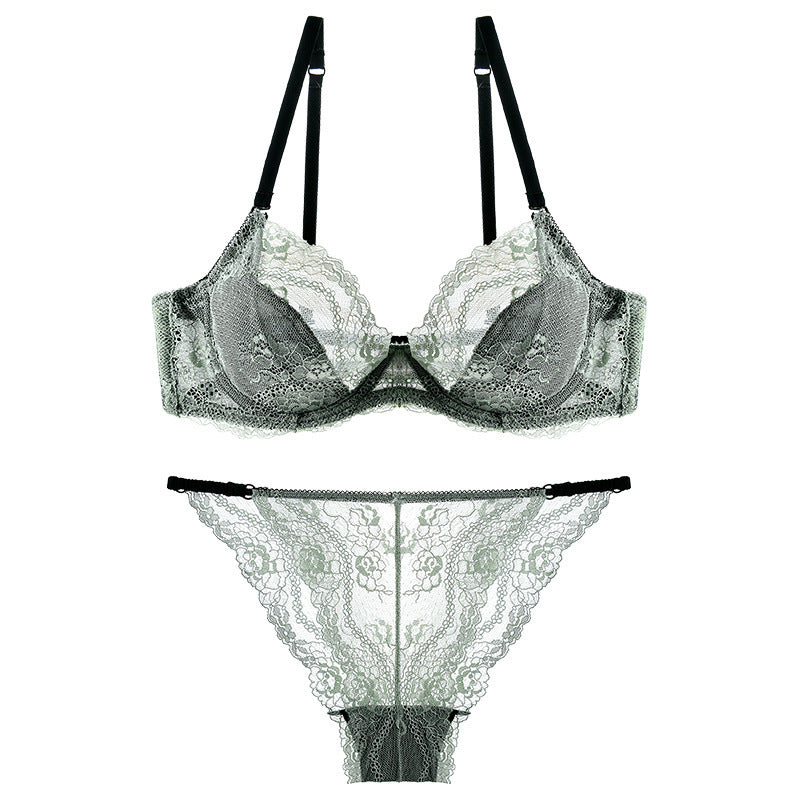 Ensemble de soutien-gorge slim sexy transparent français
