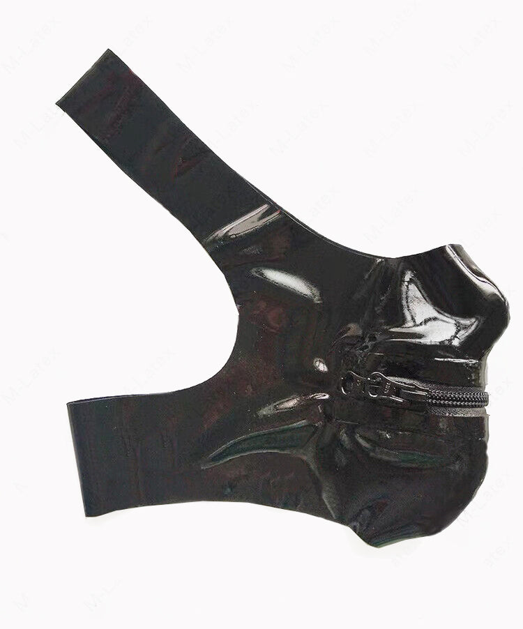 Latex Headpiece Mask Half Face