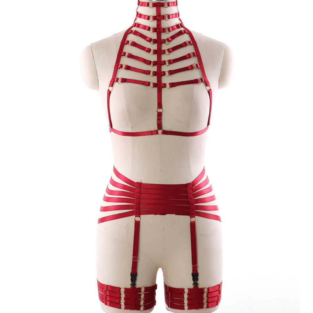 Ladies Sexy Hollow Tight Strap Set