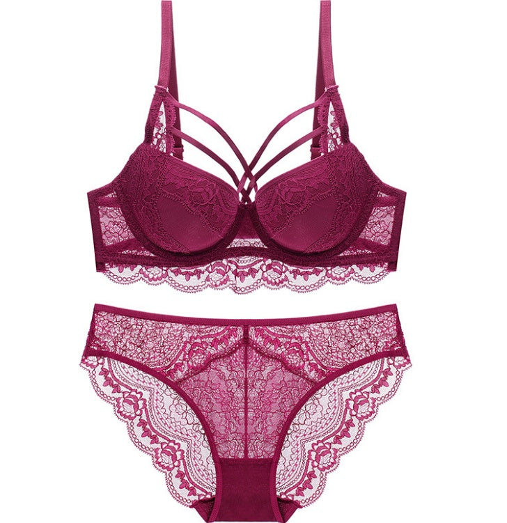 Ensemble de sous-vêtements en coton épais, soutien-gorge Push Up, Sexy