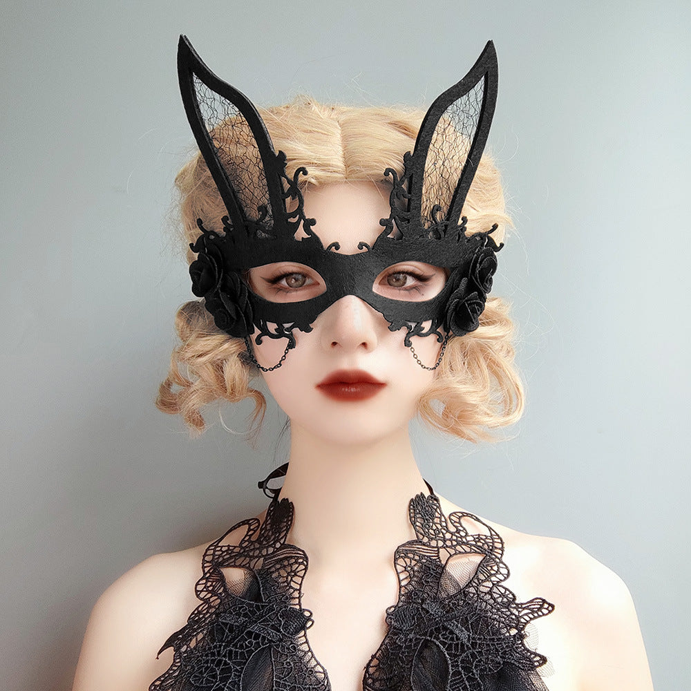 Easter Bunny Mask Sexy Nightclub Bunny Halloween Bar KTV Atmosphere Group Props