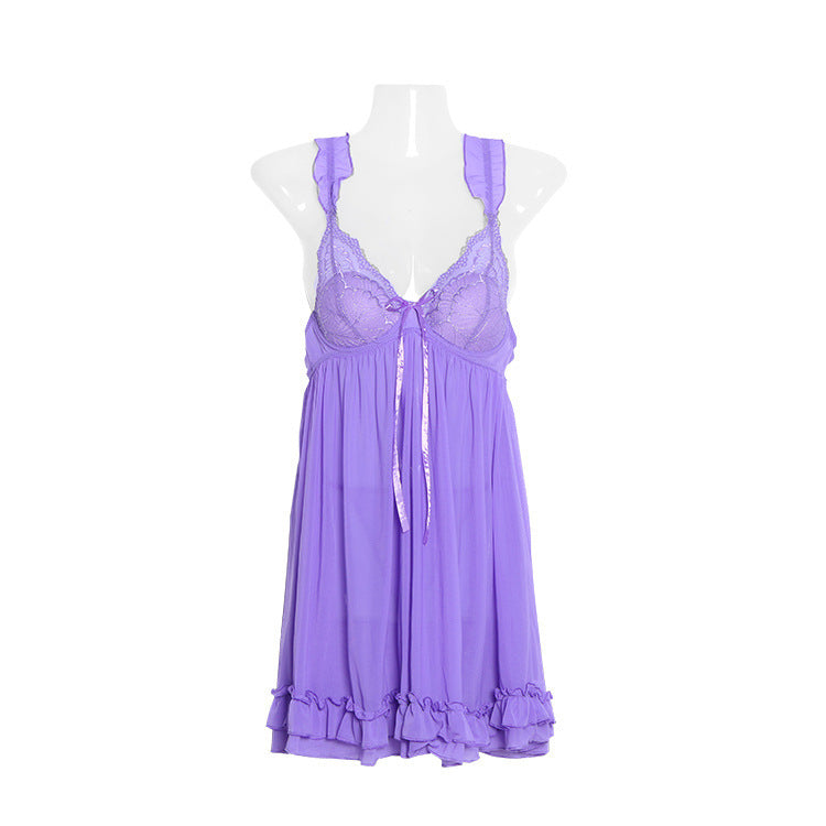 Camisón de encaje de lencería babydoll